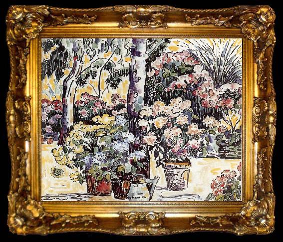 framed  Paul Signac Artist-s Garden, ta009-2